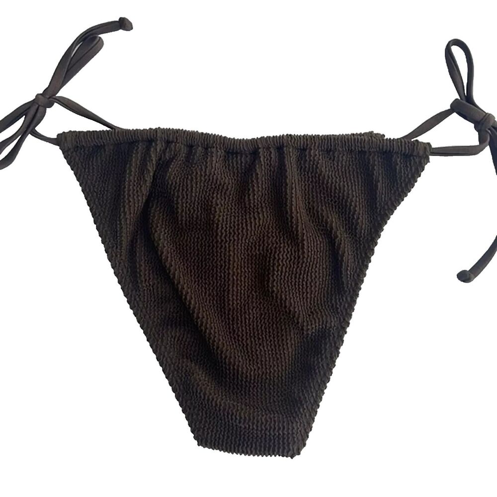 Good American Always Fits Tiny Ties Bikini Bottoms  Mocha Brown 3/4 L-XL - Picture 4 of 5